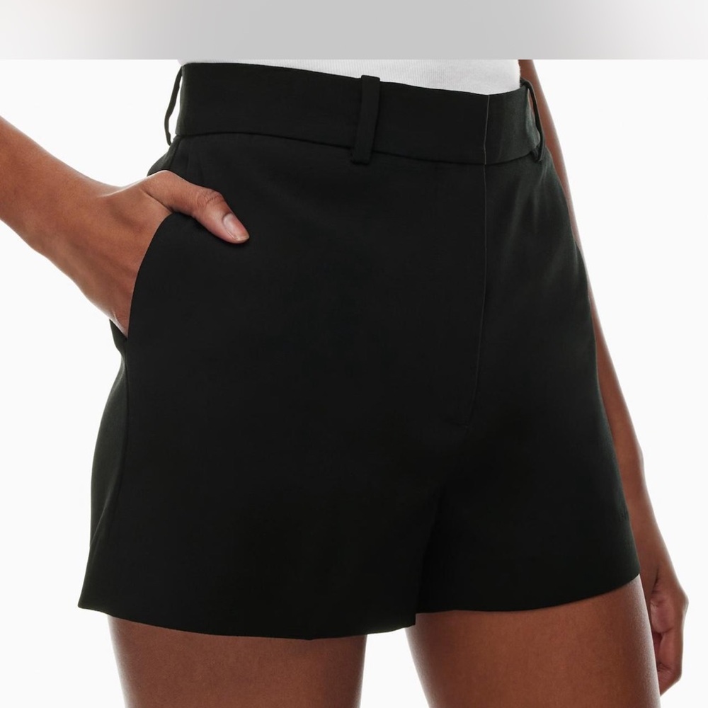 Babaton Black High Waist Tailored Shorts